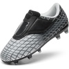 image:imageDREAM PAIRS Boys Girls Soccer Cleats Firm Ground Kids Youth Athletic Outdoor Football ShoesSilverBlack