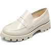image:imageDREAM PAIRS Womens Loafers Lug Sole Slip On Platform Chunky Penny Loafers for Women Dressy and Work Business Casual Shoes for WomenBeigepat