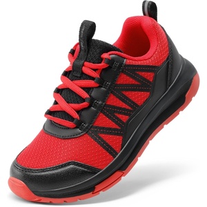 image:imageDREAM PAIRS Boys Girls Shoes Kids DuraPlay Tennis Running Non Slip Athletic Walking Lightweight Lace Up Footwear Sneakers for LittleBig KidRedBlack