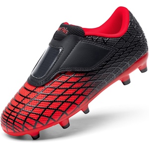 image:imageDREAM PAIRS Boys Girls Soccer Cleats Firm Ground Kids Youth Athletic Outdoor Football ShoesRedBlack