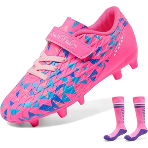 image:imageDREAM PAIRS Boys Girls Soccer Cleats Kids Firm Ground Football Shoes for LittleBig Kid with Soccer SocksHot PinkRoyal BlueFuchsia