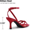 image:imageDREAM PAIRS 2026 Womens Bow Heels Kitten Heels for Women Square Toe Strappy Heeled Sandals Elegant Wedding amp Bridal Bownots Sandals for Formal amp Special OccasionsRed