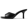 image:imageDREAM PAIRS 2026 Womens Kitten Heels Sandals  Square Toe Slip On Low Heels Heeled Mules Footwear for Everyday Dressy amp Casual OccasionsBlackpu