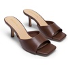 image:imageDREAM PAIRS 2026 Womens Kitten Heels Sandals  Square Toe Slip On Low Heels Heeled Mules Footwear for Everyday Dressy amp Casual OccasionsBrown