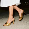 image:imageDREAM PAIRS 2026 Womens Kitten Heels Sandals  Square Toe Slip On Low Heels Heeled Mules Footwear for Everyday Dressy amp Casual OccasionsGold