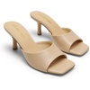 image:imageDREAM PAIRS 2026 Womens Kitten Heels Sandals  Square Toe Slip On Low Heels Heeled Mules Footwear for Everyday Dressy amp Casual OccasionsNude