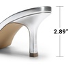 image:imageDREAM PAIRS 2026 Womens Kitten Heels Sandals  Square Toe Slip On Low Heels Heeled Mules Footwear for Everyday Dressy amp Casual OccasionsSilver