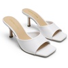 image:imageDREAM PAIRS 2026 Womens Kitten Heels Sandals  Square Toe Slip On Low Heels Heeled Mules Footwear for Everyday Dressy amp Casual OccasionsWhite