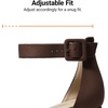 image:imageDREAM PAIRS ANNEE Pointed Toe Low Chunky Heels Pump ShoesBrown
