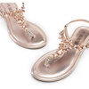 image:imageDREAM PAIRS Flat Sandals for Women Dressy Rhinestone TStrap Thong Flat Sandals for Summers Dress BeachChampagneGold