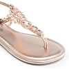 image:imageDREAM PAIRS Flat Sandals for Women Dressy Rhinestone TStrap Thong Flat Sandals for Summers Dress BeachChampagneGold