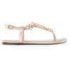 image:imageDREAM PAIRS Flat Sandals for Women Dressy Rhinestone TStrap Thong Flat Sandals for Summers Dress BeachChampagneGold