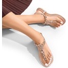 image:imageDREAM PAIRS Flat Sandals for Women Dressy Rhinestone TStrap Thong Flat Sandals for Summers Dress BeachChampagneGold