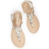 image:imageDREAM PAIRS Flat Sandals for Women Dressy Rhinestone TStrap Thong Flat Sandals for Summers Dress BeachNude