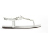 image:imageDREAM PAIRS Flat Sandals for Women Dressy Rhinestone TStrap Thong Flat Sandals for Summers Dress BeachSilver