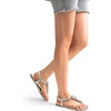 image:imageDREAM PAIRS Flat Sandals for Women Dressy Rhinestone TStrap Thong Flat Sandals for Summers Dress BeachSilver
