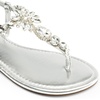image:imageDREAM PAIRS Flat Sandals for Women Dressy Rhinestone TStrap Thong Flat Sandals for Summers Dress BeachSilver