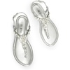 image:imageDREAM PAIRS Flat Sandals for Women Dressy Rhinestone TStrap Thong Flat Sandals for Summers Dress BeachSilver