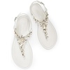 image:imageDREAM PAIRS Flat Sandals for Women Dressy Rhinestone TStrap Thong Flat Sandals for Summers Dress BeachWhite