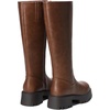 image:imageDREAM PAIRS Knee High Boots Comfortable Chunky Platform RoundToe Side Zip Boots for WomenLight Brown