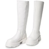 image:imageDREAM PAIRS Knee High Boots Comfortable Chunky Platform RoundToe Side Zip Boots for WomenWhite