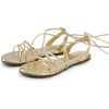 image:imageDREAM PAIRS Laceup Gladiator Sandals Strappy Dressy Summer Flat Sandals for WomenGold