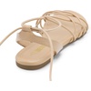 image:imageDREAM PAIRS Laceup Gladiator Sandals Strappy Dressy Summer Flat Sandals for WomenNude