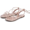 image:imageDREAM PAIRS Laceup Gladiator Sandals Strappy Dressy Summer Flat Sandals for WomenRose Goldpu