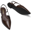 image:imageDREAM PAIRS Slingback Flats for Women PointedToe Elegant Womens Ballet Flats with Buckle Strap Classic Low Heel Dress Shoes for Casual Work Office PartyBrown
