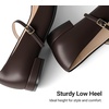 image:imageDREAM PAIRS Women Square Toe Mary Jane Ballet Flats Square Toe Low Heel Dress Shoes Comfortable Dress Shoes for Office Wedding DailyBrown