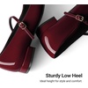 image:imageDREAM PAIRS Women Square Toe Mary Jane Ballet Flats Square Toe Low Heel Dress Shoes Comfortable Dress Shoes for Office Wedding DailyBurgundy
