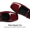 image:imageDREAM PAIRS Women Square Toe Mary Jane Ballet Flats Square Toe Low Heel Dress Shoes Comfortable Dress Shoes for Office Wedding DailyBurgundy