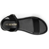 image:imageDREAM PAIRS Womens Ankle Strap Flat Sandals Open Toes One Band Buckle Summer Dressy SandalsBlack Monochrome