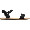 image:imageDREAM PAIRS Womens Ankle Strap Flat Sandals Open Toes One Band Buckle Summer Dressy SandalsBlackGlitter