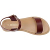 image:imageDREAM PAIRS Womens Ankle Strap Flat Sandals Open Toes One Band Buckle Summer Dressy SandalsBrownpu