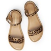 image:imageDREAM PAIRS Womens Ankle Strap Flat Sandals Open Toes One Band Buckle Summer Dressy SandalsLeopard