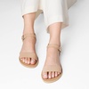 image:imageDREAM PAIRS Womens Ankle Strap Flat Sandals Open Toes One Band Buckle Summer Dressy SandalsNude