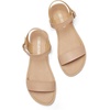 image:imageDREAM PAIRS Womens Ankle Strap Flat Sandals Open Toes One Band Buckle Summer Dressy SandalsNude