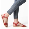 image:imageDREAM PAIRS Womens Ankle Strap Flat Sandals Open Toes One Band Buckle Summer Dressy SandalsRed