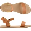 image:imageDREAM PAIRS Womens Ankle Strap Flat Sandals Open Toes One Band Buckle Summer Dressy SandalsTan