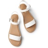 image:imageDREAM PAIRS Womens Ankle Strap Flat Sandals Open Toes One Band Buckle Summer Dressy SandalsWhitepu