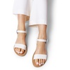 image:imageDREAM PAIRS Womens Ankle Strap Flat Sandals Open Toes One Band Buckle Summer Dressy SandalsWhitepu