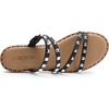 image:imageDREAM PAIRS Womens Clear Studded Rhinestone Slide Sandals Slip on Open Toe Cute Flat Sandals for SummerBlackPuRivet