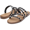 image:imageDREAM PAIRS Womens Clear Studded Rhinestone Slide Sandals Slip on Open Toe Cute Flat Sandals for SummerBlackPuRivet