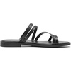 image:imageDREAM PAIRS Womens Clear Studded Rhinestone Slide Sandals Slip on Open Toe Cute Flat Sandals for SummerBlackpu