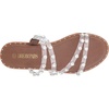 image:imageDREAM PAIRS Womens Clear Studded Rhinestone Slide Sandals Slip on Open Toe Cute Flat Sandals for SummerClearRhinestone