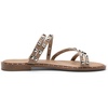 image:imageDREAM PAIRS Womens Clear Studded Rhinestone Slide Sandals Slip on Open Toe Cute Flat Sandals for SummerNudePuRivet