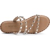 image:imageDREAM PAIRS Womens Clear Studded Rhinestone Slide Sandals Slip on Open Toe Cute Flat Sandals for SummerNudePuRivet