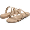 image:imageDREAM PAIRS Womens Clear Studded Rhinestone Slide Sandals Slip on Open Toe Cute Flat Sandals for SummerNudepu