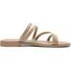image:imageDREAM PAIRS Womens Clear Studded Rhinestone Slide Sandals Slip on Open Toe Cute Flat Sandals for SummerNudepu